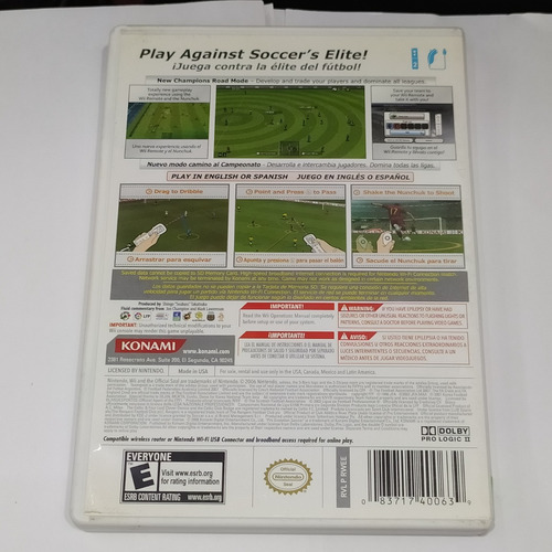 Pes 2008 - Español Wii - Longaniza Games (Usado)