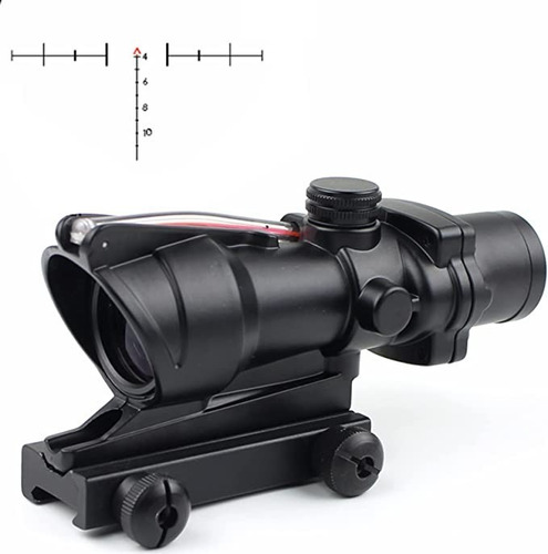 Mira Táctica 4x32 Con Visor De Fibra Óptica Red Dot Sight