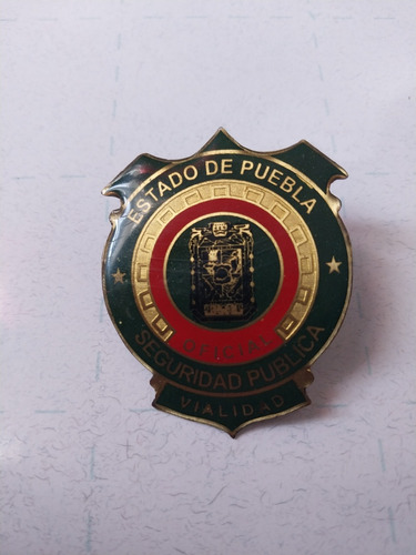 Medalla Vintage De Tránsito Del Estado De Puebla. 