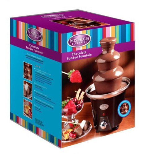 Mini Fuente De Chocolate Nostalgia 3 Niveles Fondue Fresas !