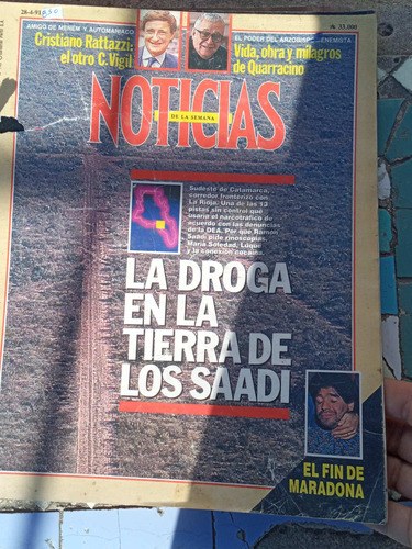 Revista Noticias Menem Maradona Andino 28 04 1991 N748