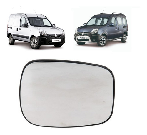 Espejo Vidrio Placa Renault Kangoo 1996 Al 2018 Curvo