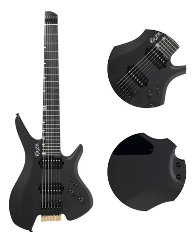 Guitarra Michael Raze 7 Cordas Headless Gmr507 Dark Side Bag