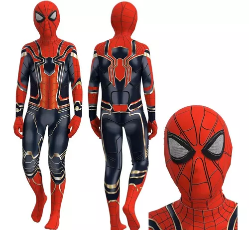 Disfraz Spiderman Musculos 3d Peto Con Capa Y Mascara Fantasy Ruz Unitalla Infantil  Niño