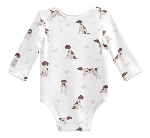 Vvfelixl Body De Bebe Negro Pug Blanco Manga Larga Algodon R