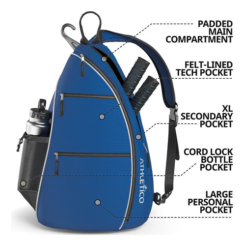 Mochila Cruzada Para Pickleball Y Viajes Unisex