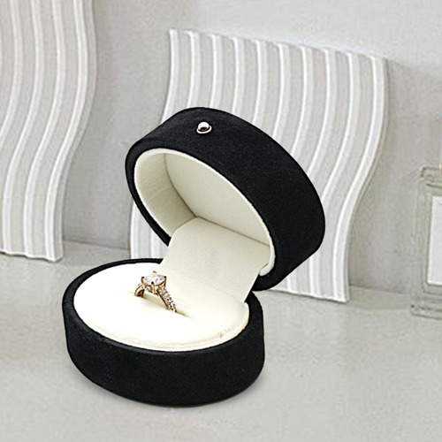 Caja Para Anillos De Boda, Caja Interior De Terciopelo Para