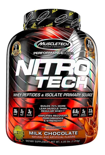 Proteina Whey Nitro Tech Muscletech  3.97 Lb 