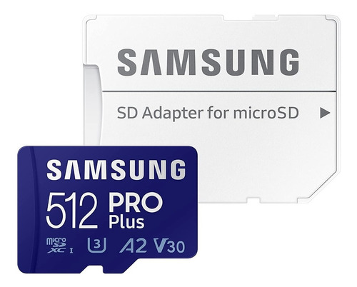 Imagen 3 de 6 de Tarjeta De Memoria Samsung Pro Plus 512mb Microsd +adaptador