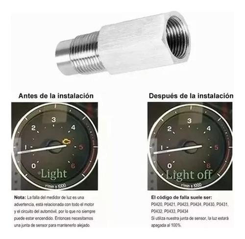 3 Conectores Del Sensor De Oxígeno Comprobar Código M18*1.5