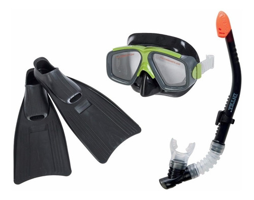 Kit De Snorkel Máscara Y Patas De Rana Sport Set Intex 55959