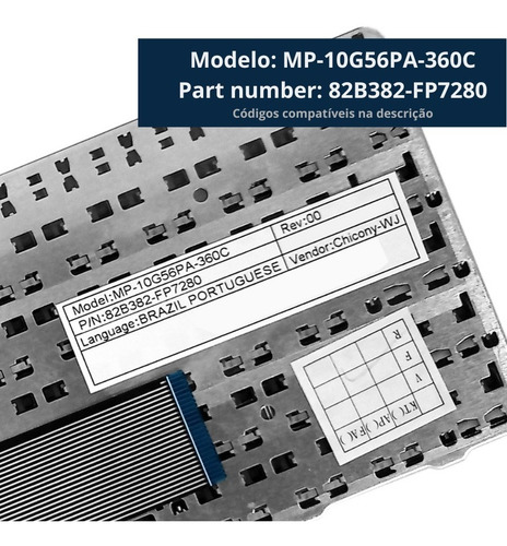 Teclado 82b382-fp7280 Positivo Mobo 5950 5900 Cor Cinza