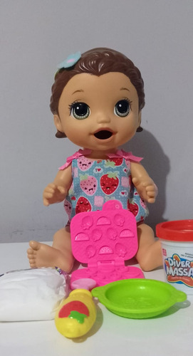 Baby Alive Lanchinho Divertida Morena Super Snaks Laurinha. (Usado)