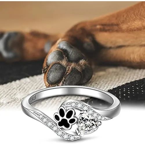 Anillos con huellas de perro hotsell