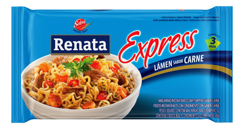 Macarrão Instantâneo Lámen Carne Renata Express Pacote 85g