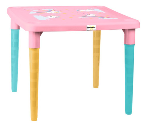 Mesa Infantil Sillas Para Niños Comedor Plastico 4 Sillas Ym Color Rosa