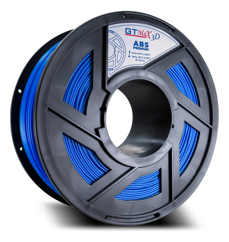 Filamento Abs Premium 1kg - Azul Claro - Gtmax3d
