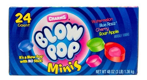 Charms Blow Pops Minis, 2.0 Oz, 24 Piezas