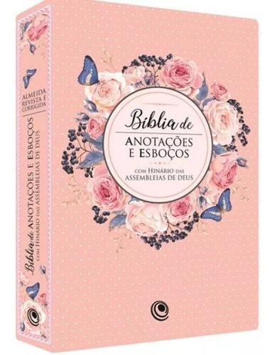 Bíblia De Anotações E Esboços Com Hinário (luxo Rosa)