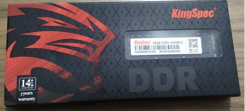 Memória Ram Ddr4 16gb 2400mhz Kingspec Para Notebook