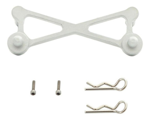 1/24 Rc Soporte De Cuerpo De Coche De Metal Columna Blanco