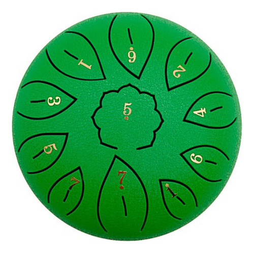 Yq1 Mini Tambor De Lengüeta De Acero De 6 Pulgadas Y Verde