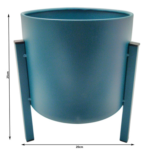Macetero De Fierro 25cm Base Circular 36082-5