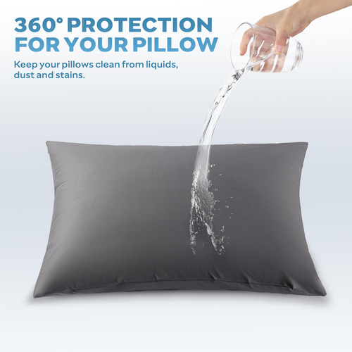 Protectores De Almohada Impermeables Juego De 2 Tamaño King