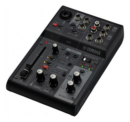 Mesa de interfaz de audio Yamaha Bivolt Ag03 Mk2 negra