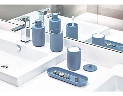 Accesorios De Baño Cade De Idesign, Azul Polvoriento