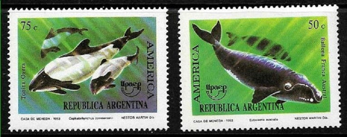1993 Uapep Fauna Ballenas - Argentina (sellos) Mint