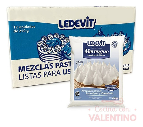 Merengue Listo Caja X 12 Un. Ledevit - 250grs - Valentino