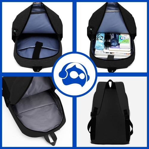 5 Sets Mochila Para Laptop Con Mochila Cruzada Y Lapicera