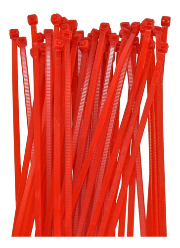 Cinchos Plástico 1000 Cintillos 3.5 X 300 Mm Sujetcable Color Rojo