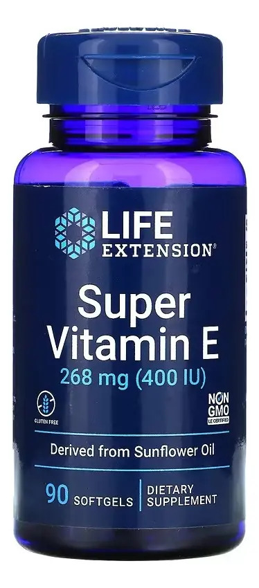 Vitamina E 400 UI Alpha Tocopherol Life Extension 90 cápsulas blandas sabor sin sabor