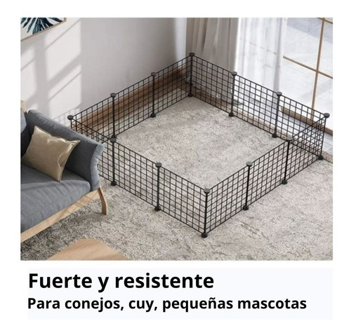 Imagen 6 de 6 de Jaula Armable De 12 Paneles Para Conejo, Cuy, Hurón. Corral