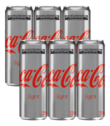 Refresco Coca Cola Light 6 Latas De 355 Ml C/u