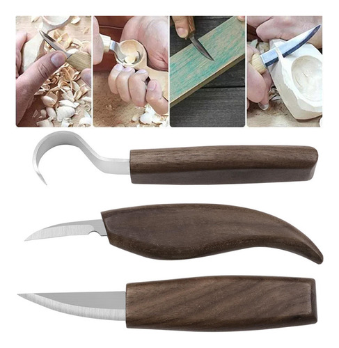 Juego De Herramientas Para Tallar Madera De 3 Uds., Cortador