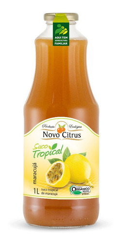 Suco Tropical Orgânico Maracujá Novo Citrus 1000 Ml