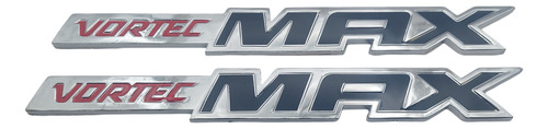 Emblemas Laterales Chevrolet Vortec Max Cromados Negro