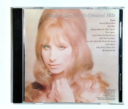 Cd Barbra Streisand's Greatest Hits Como Nuevo  Ed Usa Oka (Reacondicionado)