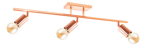 Aplique Pared Moderno Techo 3 Luces Spot Led E27 Colores Estructura Cobre