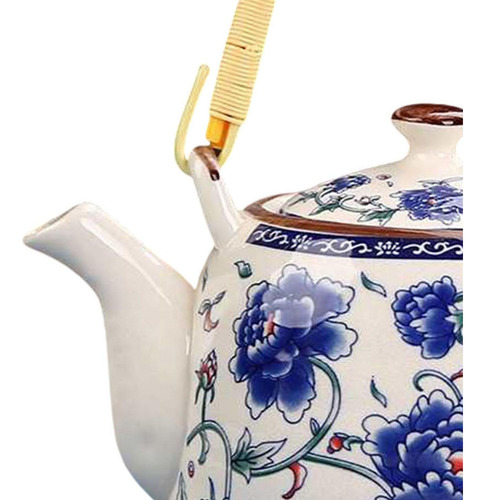 Chaleira De Chá De Chá De Porcelana Kettle 900ml Peônia