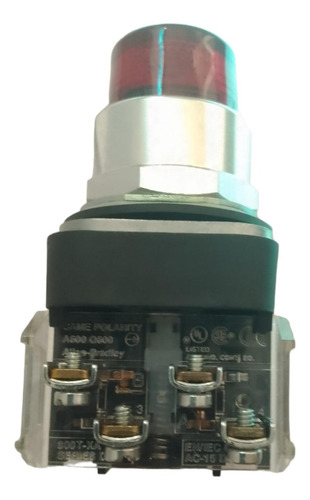 800t-qbh2r Pushbutton 12-130v Ac/dc Red