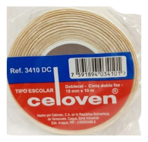 Laminado Autoadhesivo Doblefaz 3/4 18mm 10m Celoven (6und)