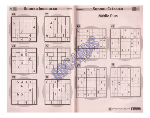 Livro Sudoku 19: Nível Médio/ Difícil - O maior passatempo