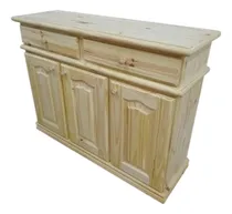 Comprar Bahiut De Pino De 1.20 Mt. 3 Puertas Y 2 Cajones Pino Macizo