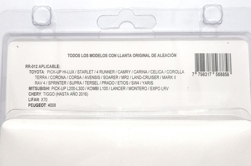 Tuercas Antirrobo Corolla Camry Hilux Etios Yaris Arandela