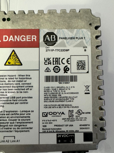 Hmi Allen Bradley 2711p-t7c22d9p (Usado)