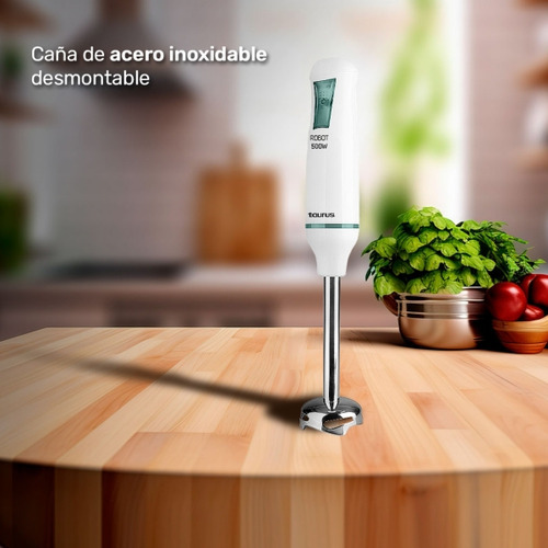 Batidora De Inmersión Taurus Robot 500 Inox Blanca Blanco